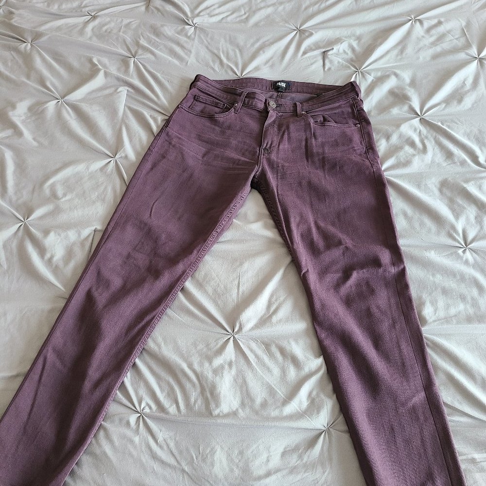 Eggplant Coloured Paige Jeans for Men